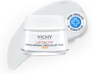 61kXc-hE8WL._AC_SL1500_.jpg Vichy Liftactiv Supreme Crema Ricostituente Antirughe SPF30, Per Tutti i Tipi di Pelle, Pelle Protetta e Rinforzata, Arricchita con Acido Ialuronico, 50 ml