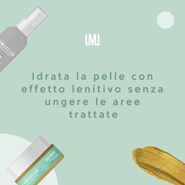 LAMUSELAB Gold Mask Maschera Viso Antietà con Trattamento Booster, Seboregolatore, Idratante e Protettivo, Sebonormalizzante 2 in1 100 ml