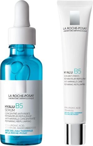 La Roche-Posay Hyalu B5 Duo Siero Antirughe 30 ml + Crema Rimpolpante 40 ml | Trattamento intensivo con Acido Ialuronico e Vitamina B5