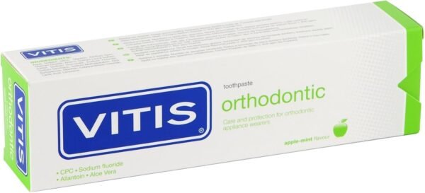 Dentifricio ortodontico VITIS® - Igiene orale quotidiana per portatori di dispositivi ortodontici, 100 ml