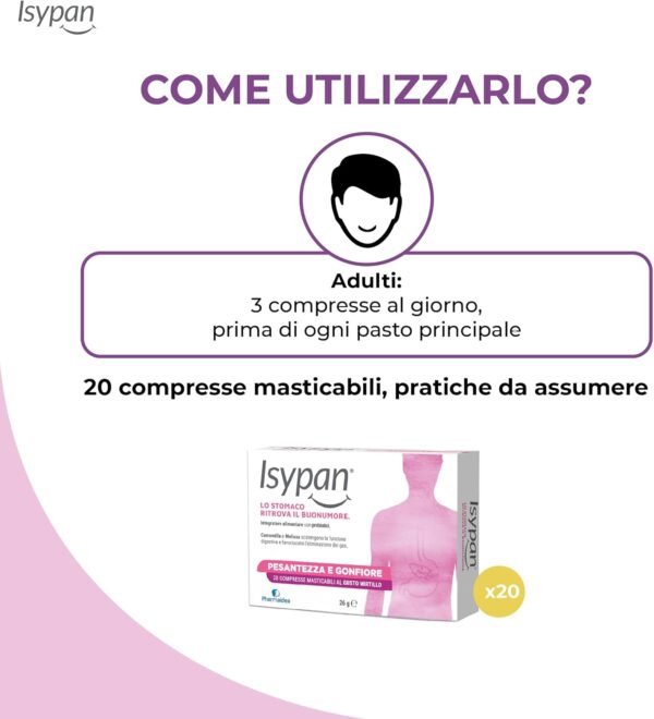 Pesantezza e Gonfiore - 40 Compresse Masticabili con Enzimi Digestivi e Carbone Attivo - Sollievo Rapido dai Gas e dalla Digestione Lenta [Pack of 2]