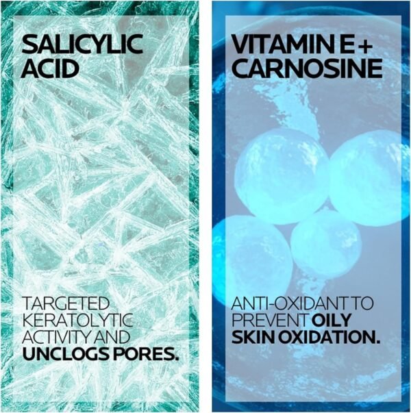 La Roche Posay Effaclar K (+), Trattamento Rinnovatore, Per Pelli Grasse, Azione Antiossidante e Seboregolatrice, Pelle Liscia e Opaca, con Vitamina E e Carnosina, 40 ml