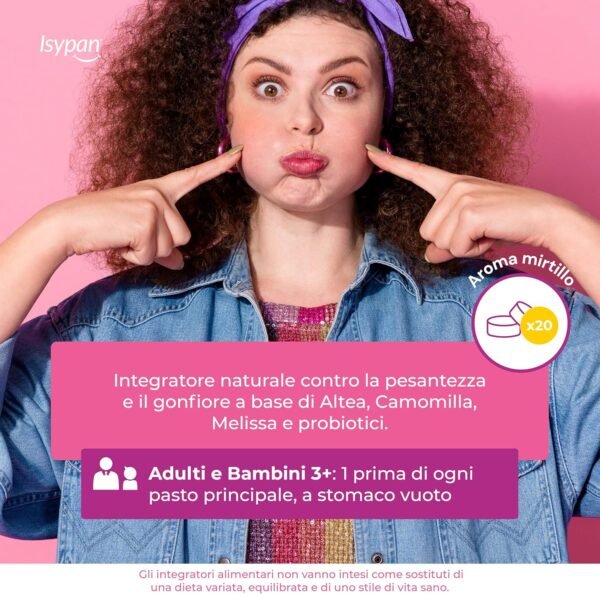 Pesantezza e Gonfiore - 40 Compresse Masticabili con Enzimi Digestivi e Carbone Attivo - Sollievo Rapido dai Gas e dalla Digestione Lenta [Pack of 2]